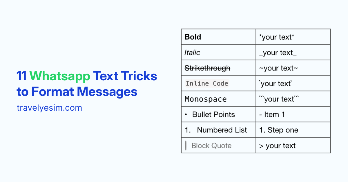 11 WhatsApp Text Tricks to Format Messages